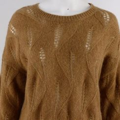 Cable and Pointelle Winter Mohair Knitted Pullover 4PCS